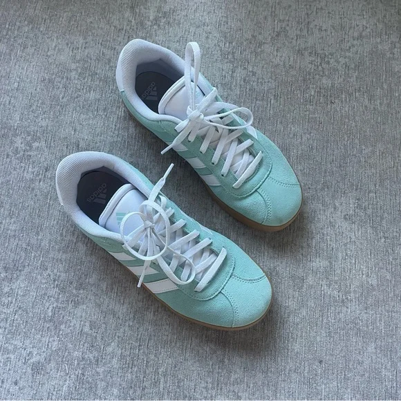 Adidas Three Stripe Suede Blue Sneakers - Picture 6 of 6